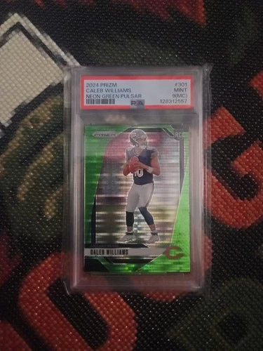 2024 Panini Prizm - Rookies Caleb Williams #301 Neon Green Pulsar Prizm (RC)