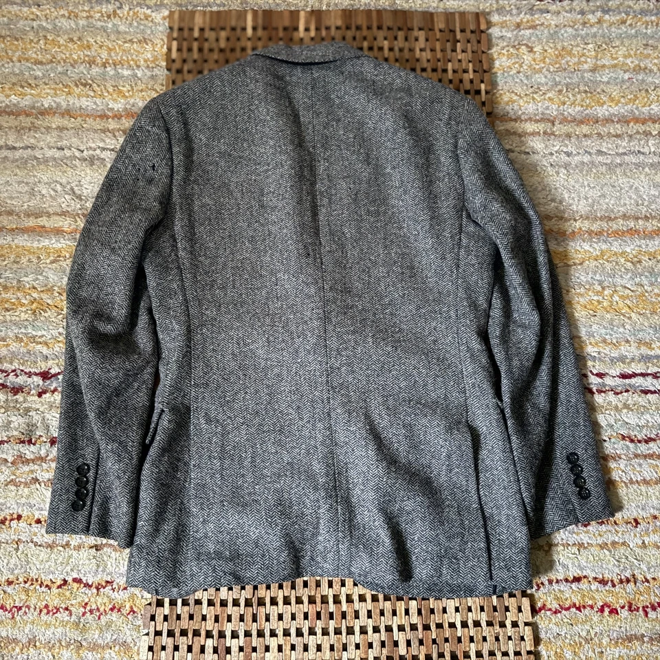 NWT J. CREW Ludlow Moon Tweed Wool Blazer Chore Jacket Coat Grey 38S Small NEW - Image 2 of 3