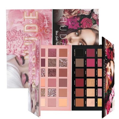 HUDA GIRL Beauty Rose Gold Remastered + Nude Edition Eyeshadow Palette Set Kit 