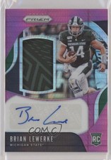 2020 Chronicles Draft Picks Neon Pink Prizm 8/25 Brian Lewerke Patch Auto v1x