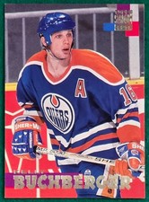 Kelly Buchberger - 1994-95 Topps Stadium Club #121 - Oilers Hockey Card