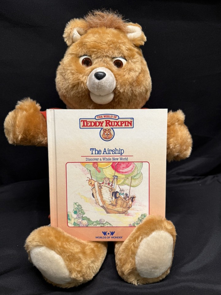 Figurine Teddy Ruxpin Tenue D'aviateur, Worlds Of Wonder, 1985, Neuve Sous Emballage