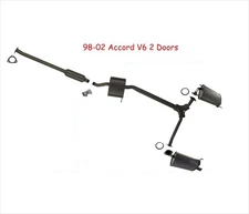 Fits For 1998-2002 Accord 3.0 2 Door Coupe Only Y Pipe Resonator Dual Mufflers