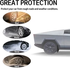 For Cybertruck 2023-2025 Mud Flaps Set of 4PCS with Hardware Kits Accessory