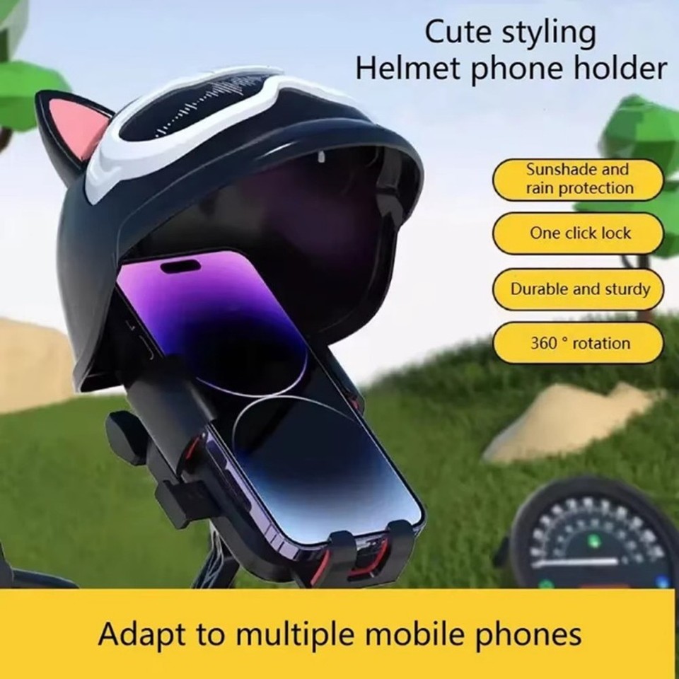 Rotated Phone Motorcycle Phone Holder 360°Rotation Outdoor Cycling Navigation ...