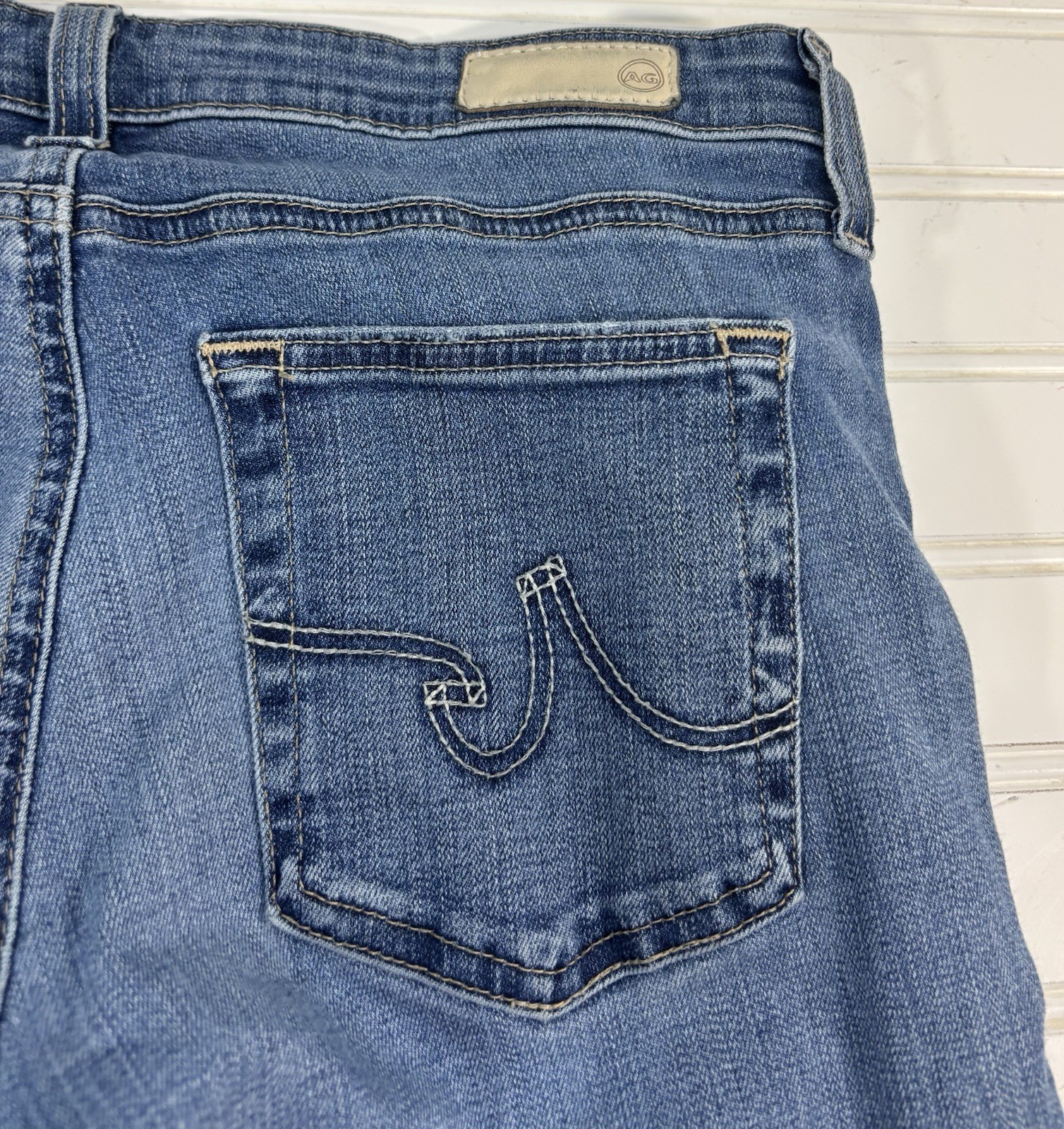 AG Adriano Goldschmied The Angel Bootcut Jeans Denim Size 27R Distressed thumbnail 23