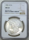 1901-O Morgan Silver Dollar NGC MS63 Frosty PQ Just Graded New Holder #S323J
