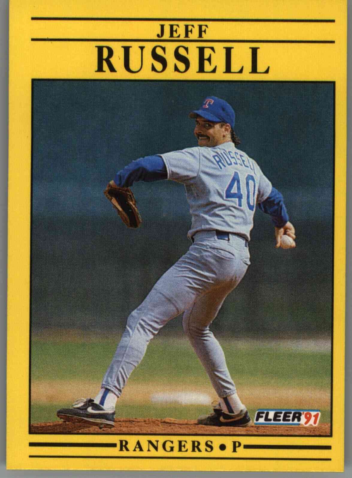 1991 Fleer 300 Jeff Russell  EX Texas Rangers
