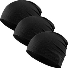 WTACTFUL 3-Pack Cooling Skull Caps for Men  Women - Breathable 3D Mesh Running