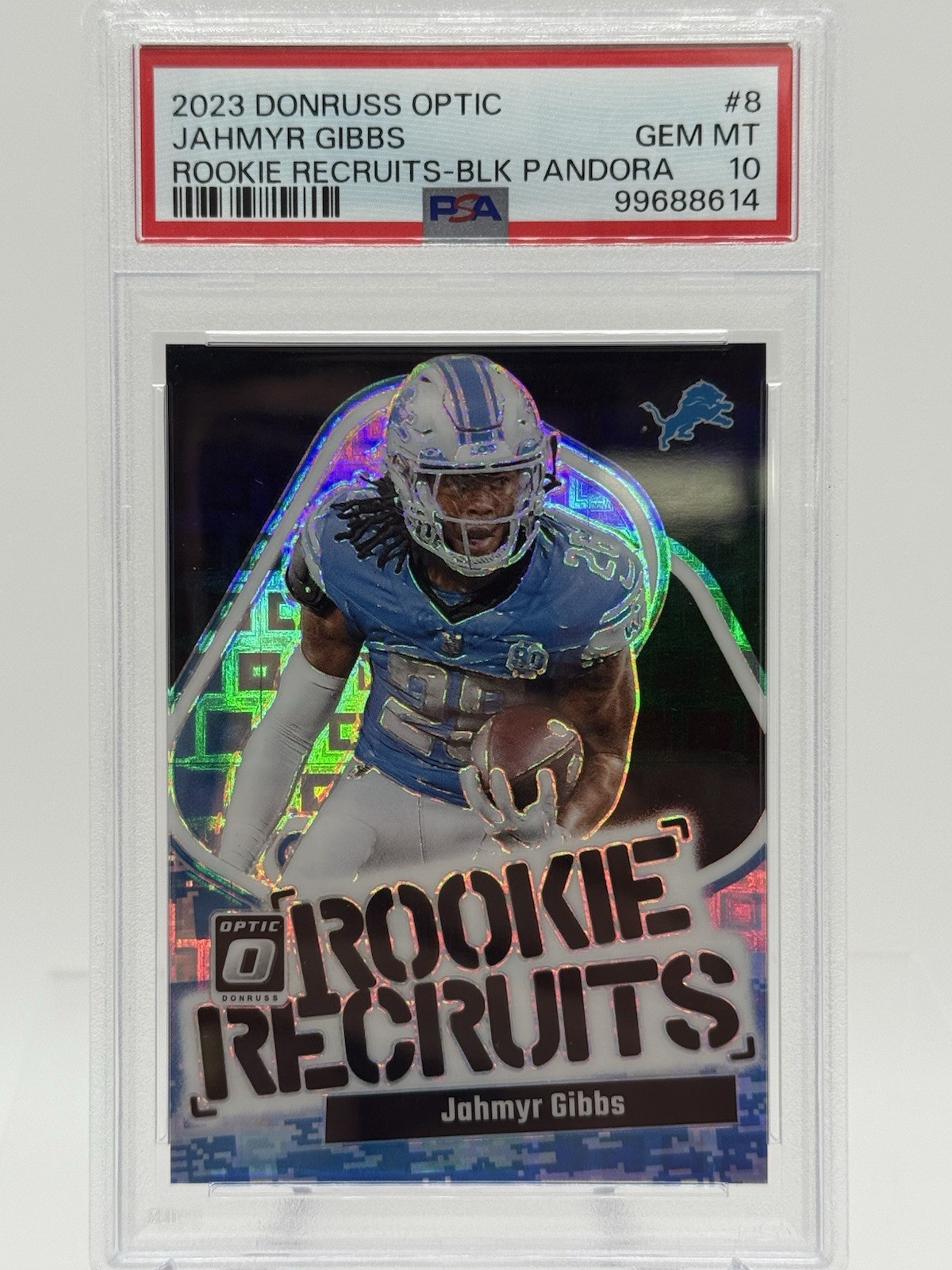 Jahmyr Gibbs Panini Donruss Optic Rookie Recruits #8 Black Pandora