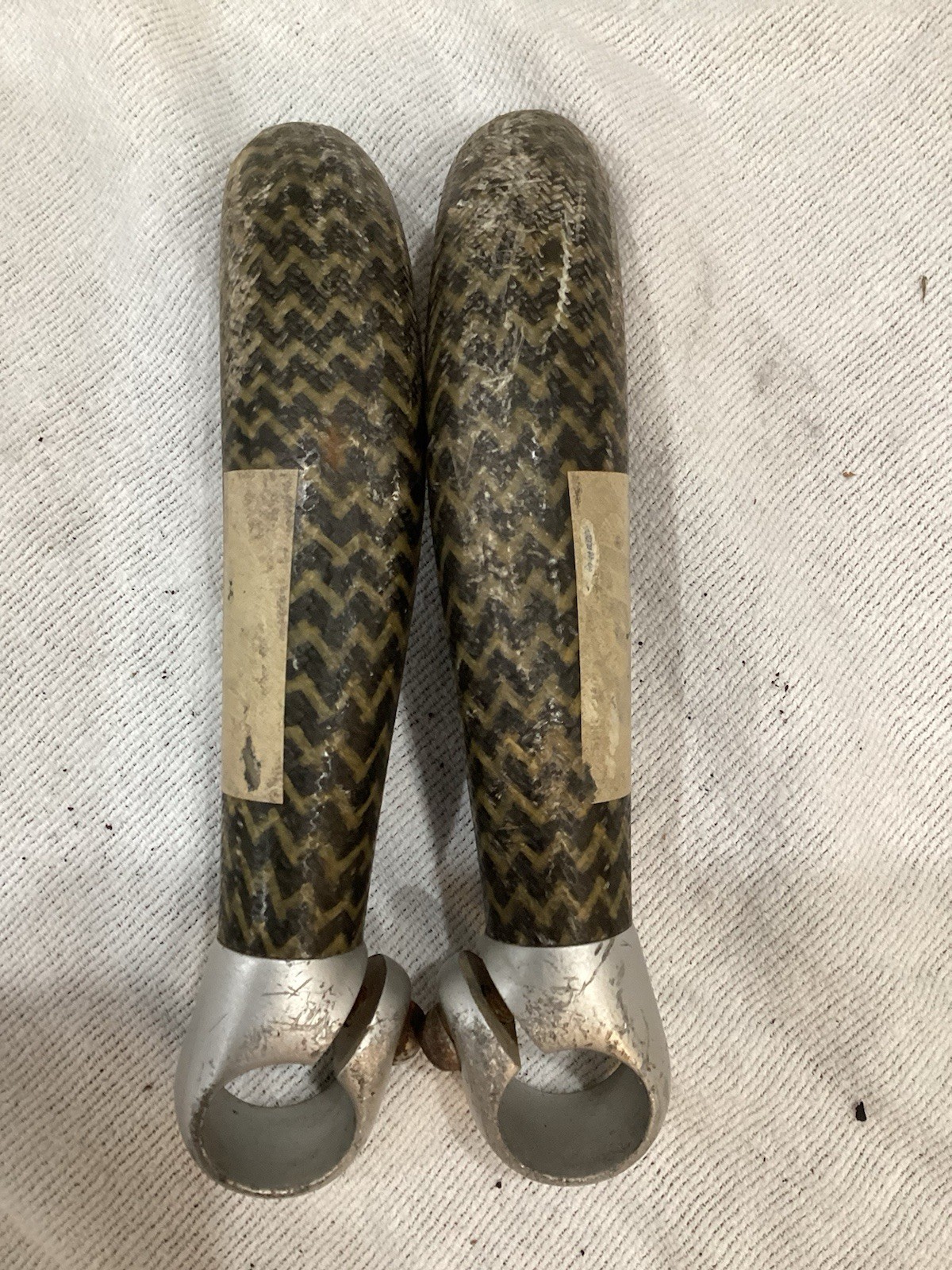 LP Composites Braids Bar Ends MTB Braided Carbon Yellow/Black Weave