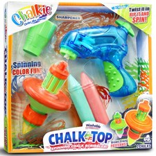 Lanard Chalkie: Chalk Top - Spinning Chalk Scribbler, Rip Cord Launcher,3 