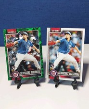 Shinnosuke Ogasawara 2026 Topps Series 1 Green Diamante Foil /99 & Base RC 