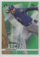 2017 Topps Finest Green Refractor /99 Orlando Arcia #40 sd0