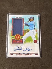 Chandler Simpson 2025 Panini Boys Of Summer Baseball RC Patch Auto /75