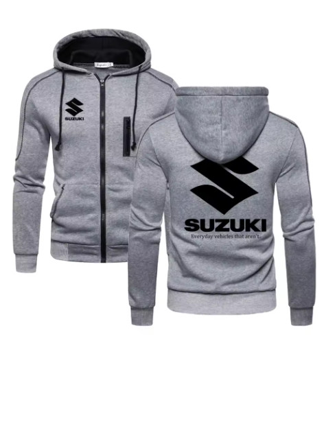 Chaqueta de Motocicleta Power, Logo Otoño Para Hombre Doble Cremallera Cárdigan Chaqueta