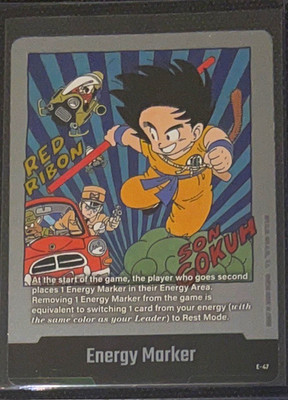 Dragon Ball Energy Marker Son Goku E47 Fusion World V.1 Token NM Englisch