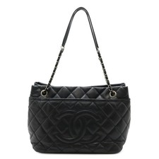 Chanel Caviar Matelasse Tote Bag Women Black One Size