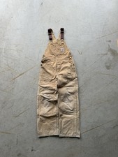 Vintage 90s Carhartt Double Knee Overalls 32x30 Ro1 BRN Brown Duck Canvas