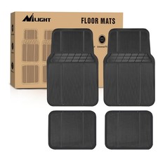 Nilight Rubber Floor Mats for Cars Trucks SUVs,Universal Trim to fit for Most...