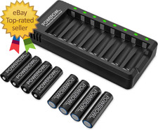 Rechargeable AA Batteries with Charger 8 Pack of 2800Mah High Capacity Low Self 3.50 per gallon