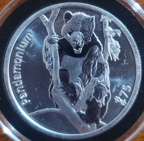 Zombucks Zombie Panda "Pandamonium" 1 oz 0.999 Fine Silver Round "Creepy Cool"