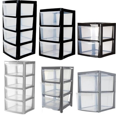 Klar Kunststoff Schublade Aufbewahrung Turm Schrank Kleidung Schreibwaren Organizer Einheit