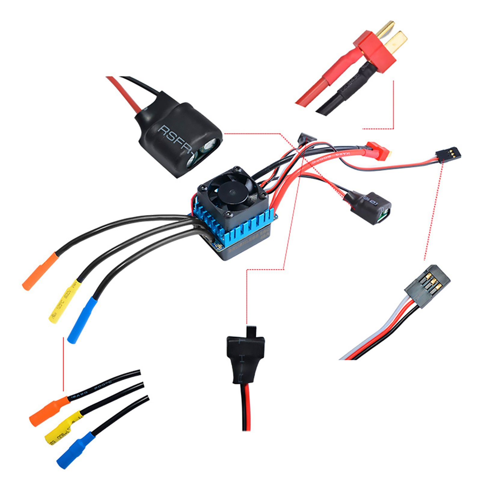 45A /180A Brushless ESC Replacement For  WLtoys 144010 124016 124019 1/12 RC Car