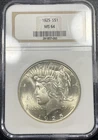 1925 Peace Silver Dollar $1 NGC MS64 Rare Gen 8 Holder