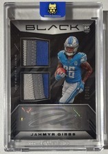 2023 Panini Black Jahmyr Gibbs RC Dual Patch Auto /99 Detroit Lions