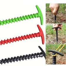 10pcs Tent Stakes Screw Heavy Duty Anchors Pegs for Camping Ground Nails Outdoor