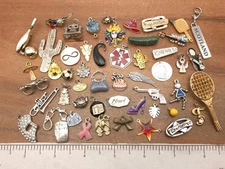 Vintage - Now 50 Piece Figural Items Pendants Charms Craft Supply Jewelry Lot #5