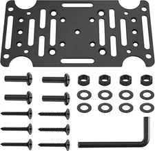 Universal Mailbox Mounting Bracket Black Steel Post Mount 4Mm Thick Fits Most