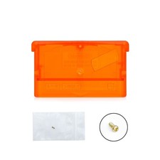 GameBoy Advance Game Cartridge Shell Clear Orange - Made in USA
