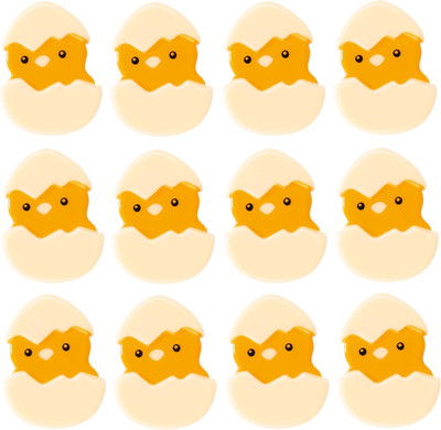 OSTERN Küken in Eiweiß Schokolade Essbar Topper Tortendekoration X12