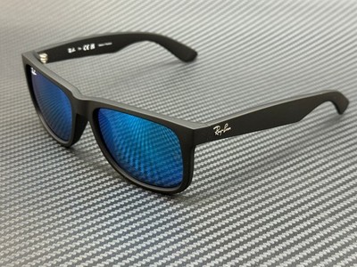 RAY BAN RB4165 622 55 Rubber Black Blue Flash Unisex 54 mm Sunglasses