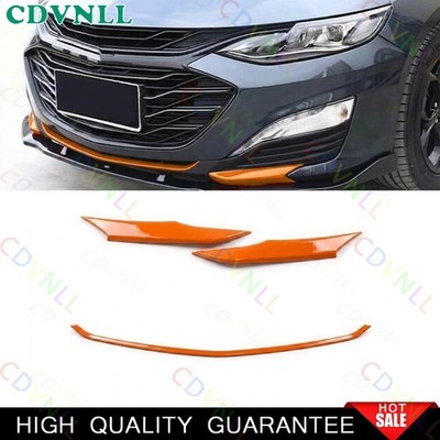 For Chevy Malibu 2016-2025 Bright Orange Front Bumper Strip Protector Covrs 3PCS
