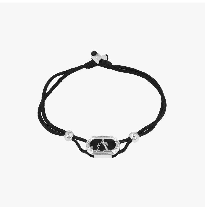 Valentino Garavani V Logo Cotton Bracelet 151765794 thumbnail 2