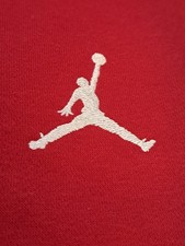 Set Of Boys M Jordan Red Brooklyn Pullover Hoodie W Jogging Pants Sz 4/5 W Logo