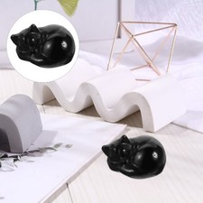 Black Cat Statue Crystal Animal Statue Animal Crystal Stone