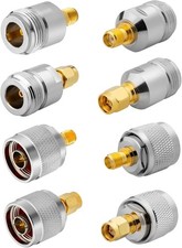 8 Pack SMA to N-Type Adapter Kit SMA Male/Female RF Coaxial Connectors