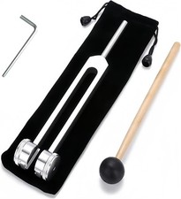 128Hz Tuning Fork Set with Hammer & Bag for Sound Therapy