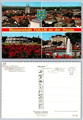 Tulln an der Donau Austria Postcard Blumenstadt Multi-View Alpine Luftbild