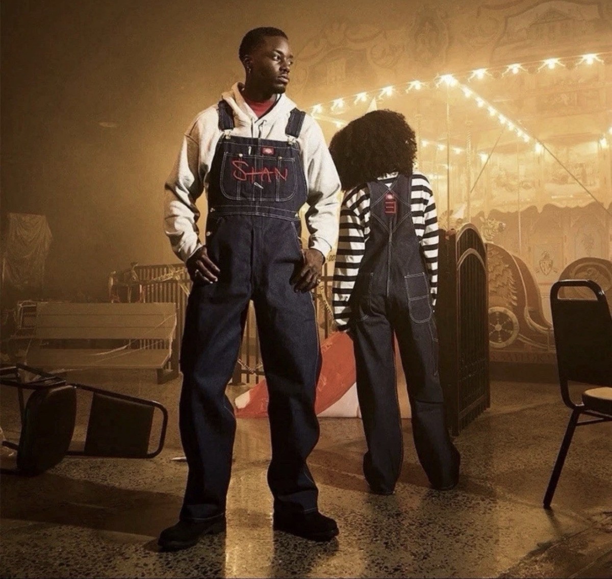 Dickies オーバーオール インディゴ 濃紺 グラッドハンド weirdo Eminem x Dickies Denim Overalls 3XL NIP Shady Records Limited
