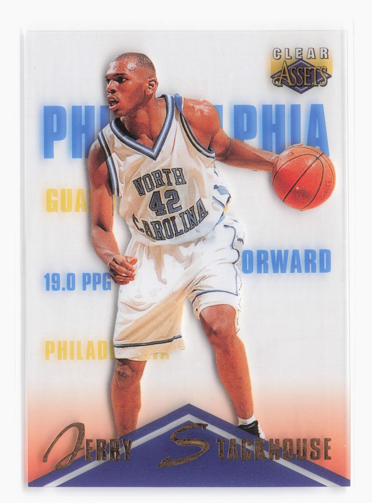 1996 Classic Clear Assets #6 Jerry Stackhouse Philadelphia 76ers