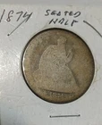 1874-p SEATED LIBERTY HALF DOLLAR 90% Silver 50c better date coin p ag F fair fr