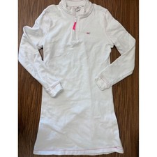 Vineyard Vines Girls White Pink Contrast Shep Shirt Dress Size L 14 Cotton Zip