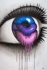 OUR LAYERS Acrylic painting on canvas unframed 25W x 36H inches. 