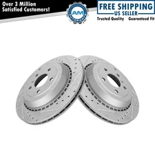 Performance Rear Drilled Slotted Coated Brake Rotor Set for Mercedes Benz