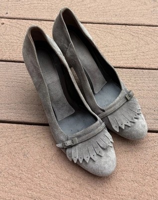 Roberto Del Carlo Women's Dray Suede  Mid-Heel Pump Shoes Size 7.5